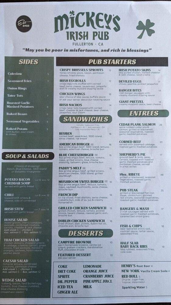 Menu page 2