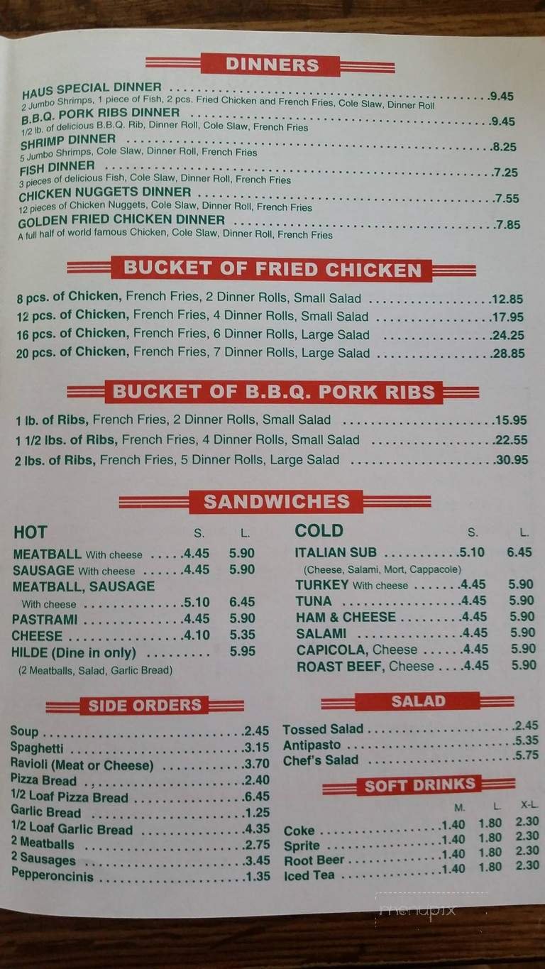 Menu page 2