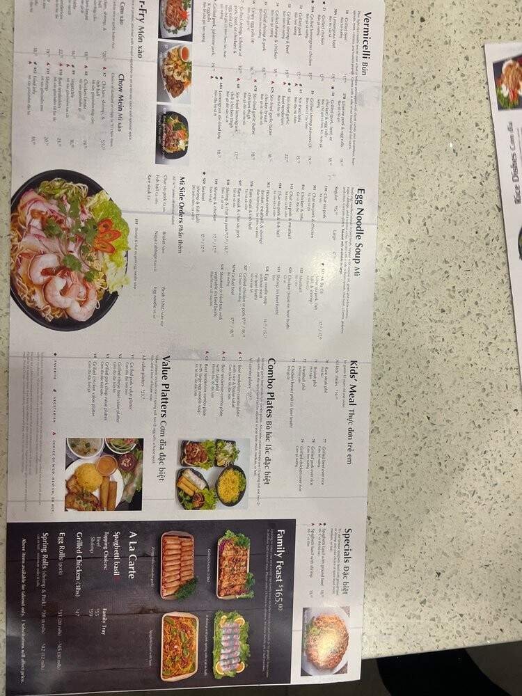 Menu page 1