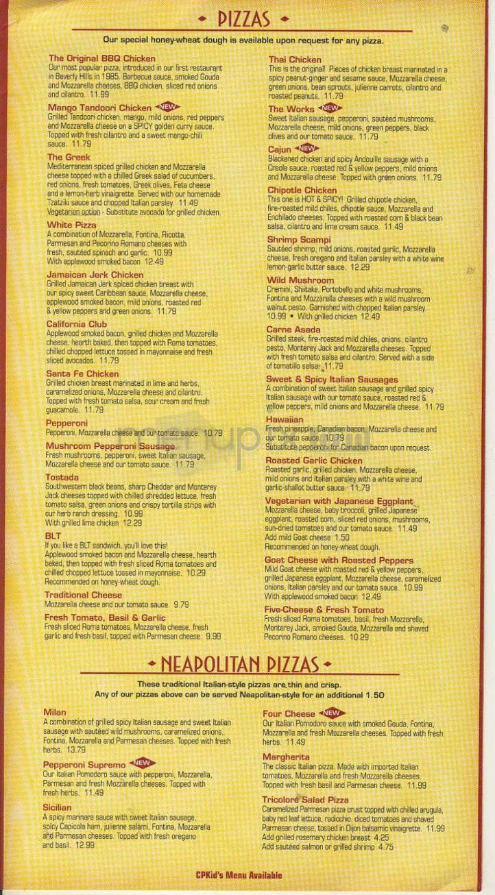 Menu page 1