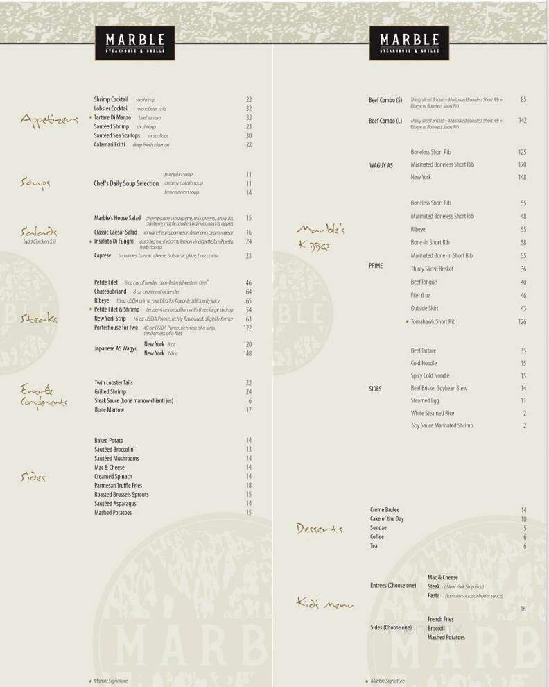 Menu page 1