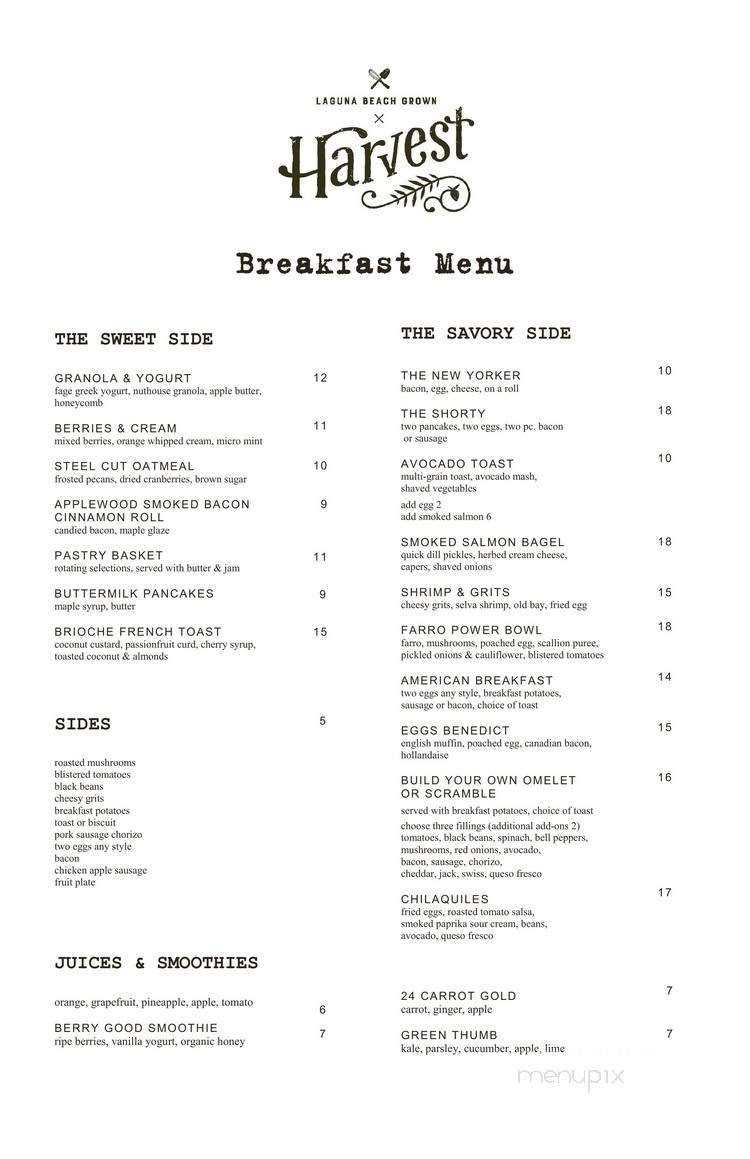 Menu page 1
