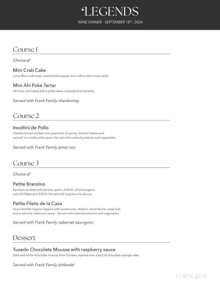 Menu page 1