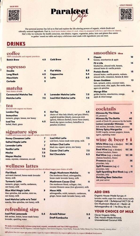 Menu page 2