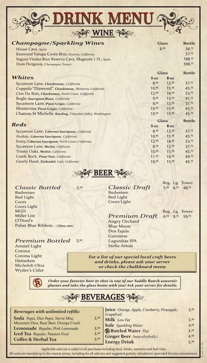 Menu page 1