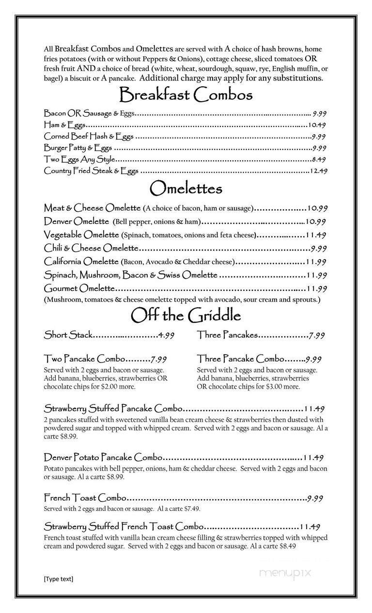 Menu page 1