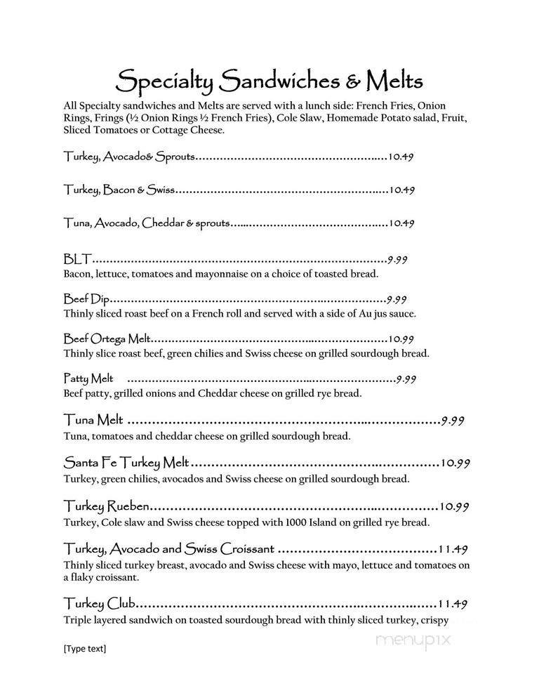 Menu page 3