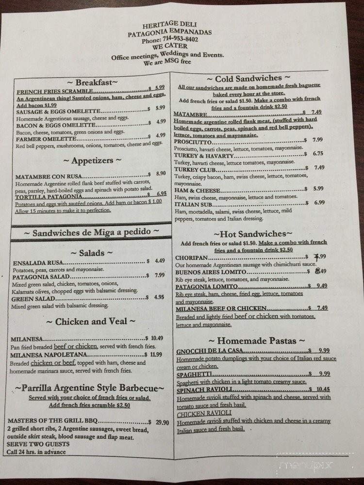 Menu page 2