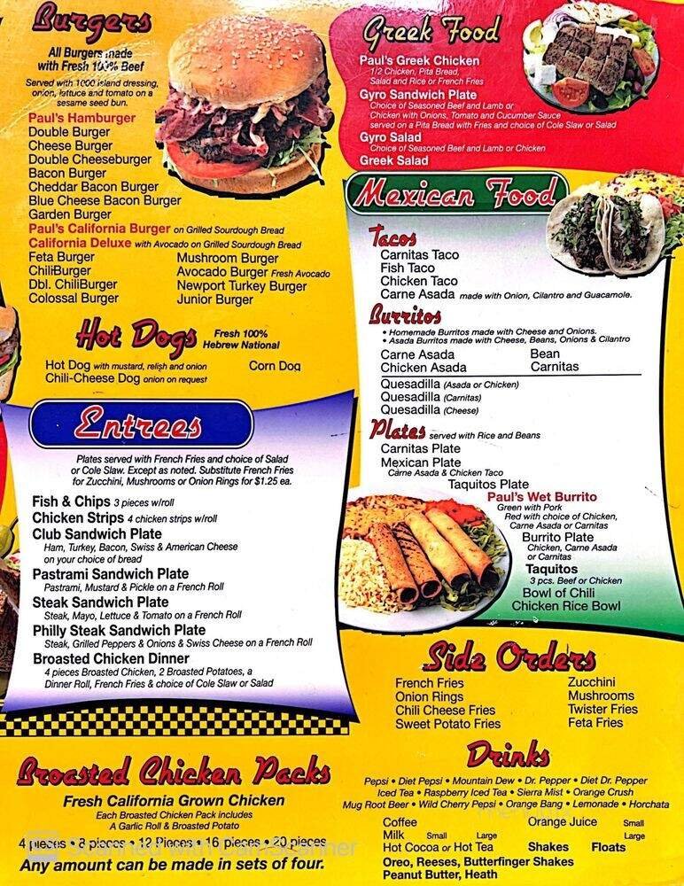 Menu page 1