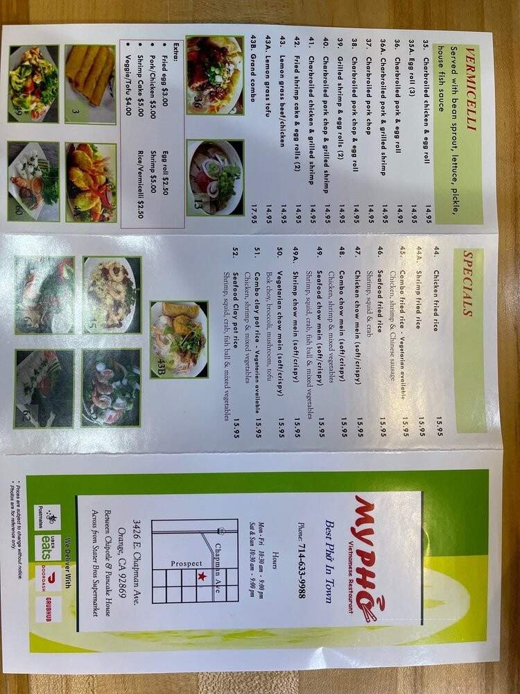Menu page 1