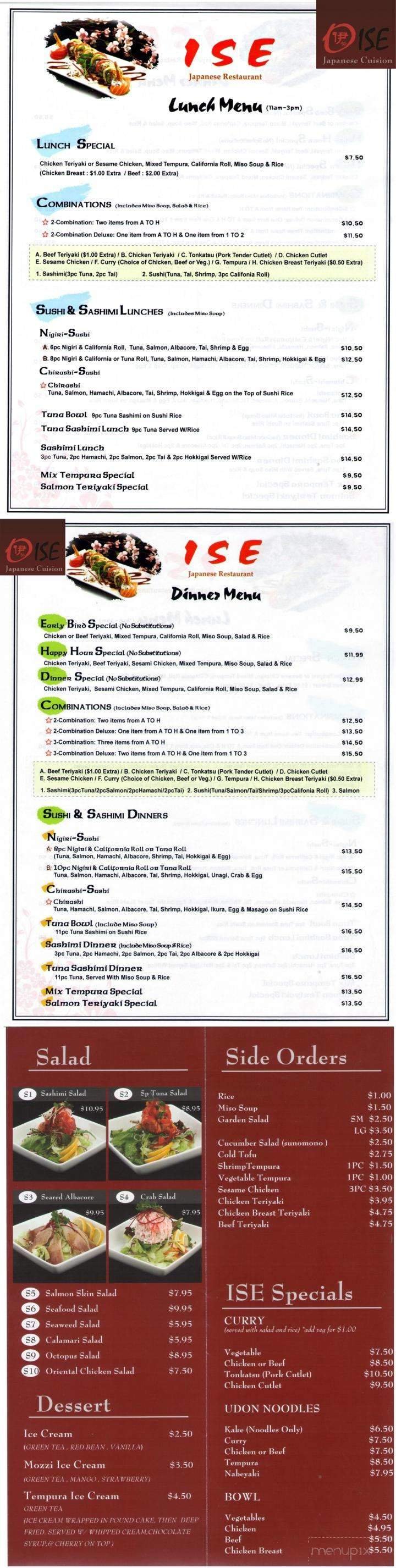 Menu page 1