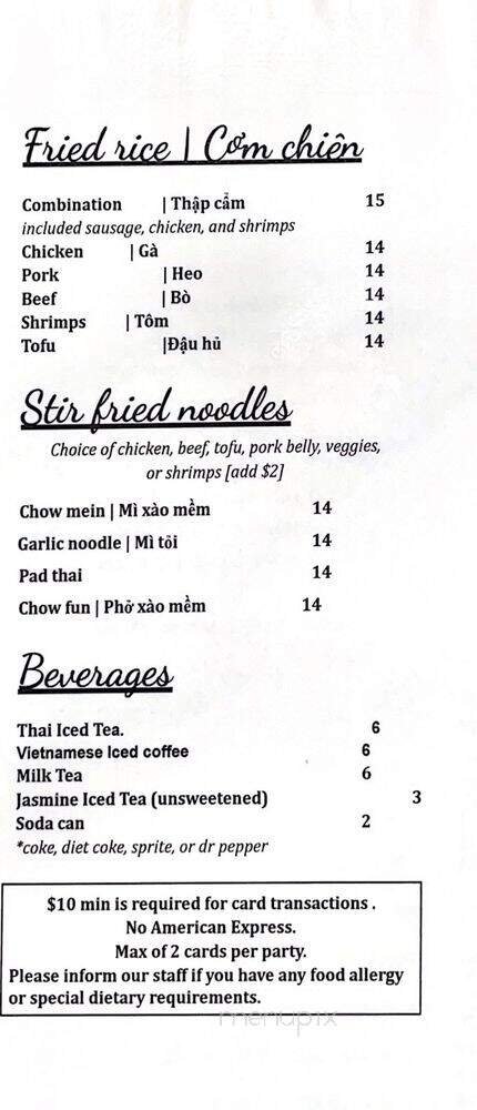 Menu page 1