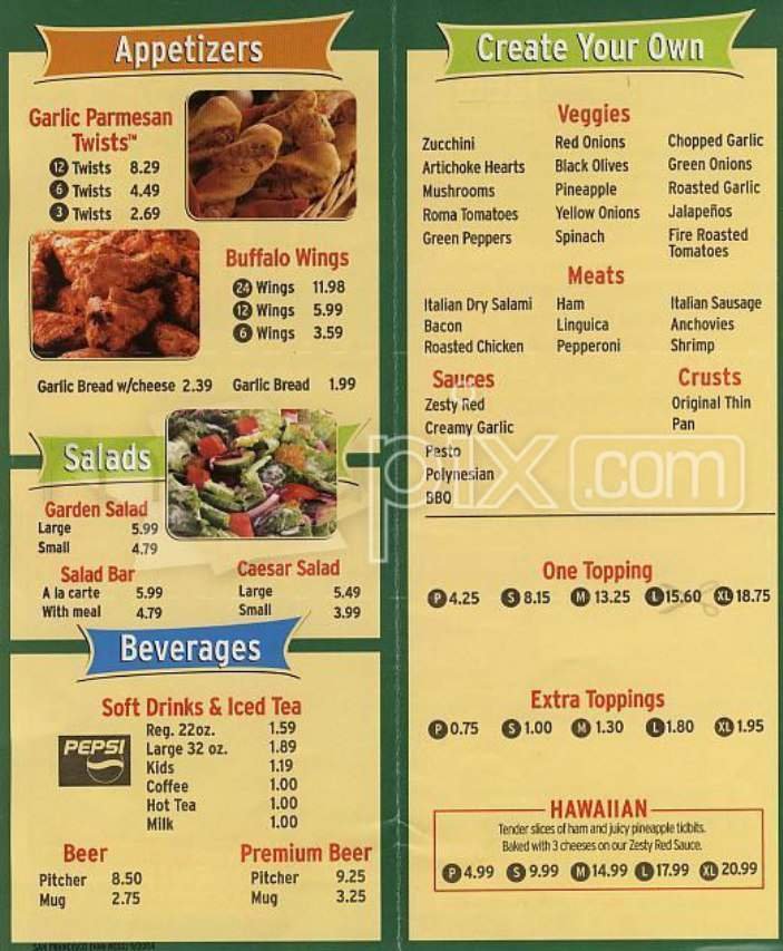 Menu page 3