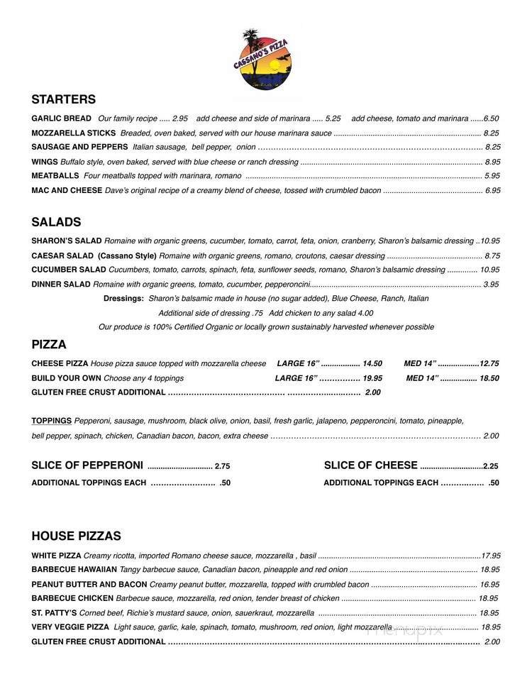 Menu page 1