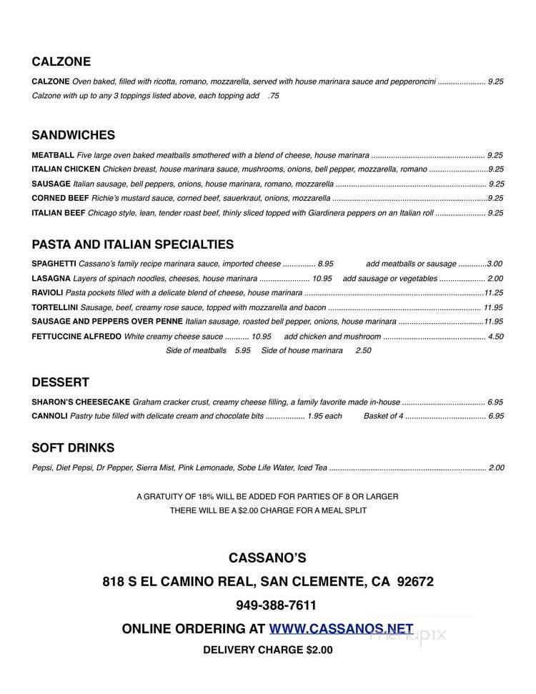 Menu page 2