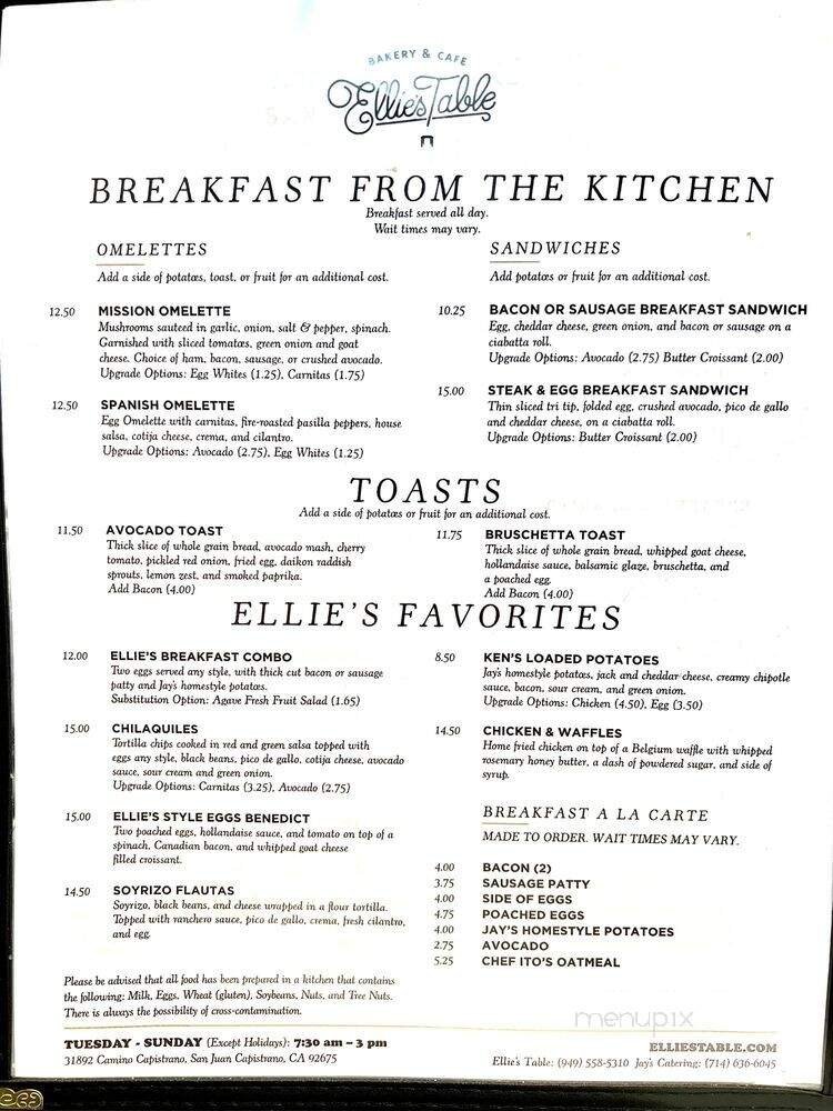Menu page 1