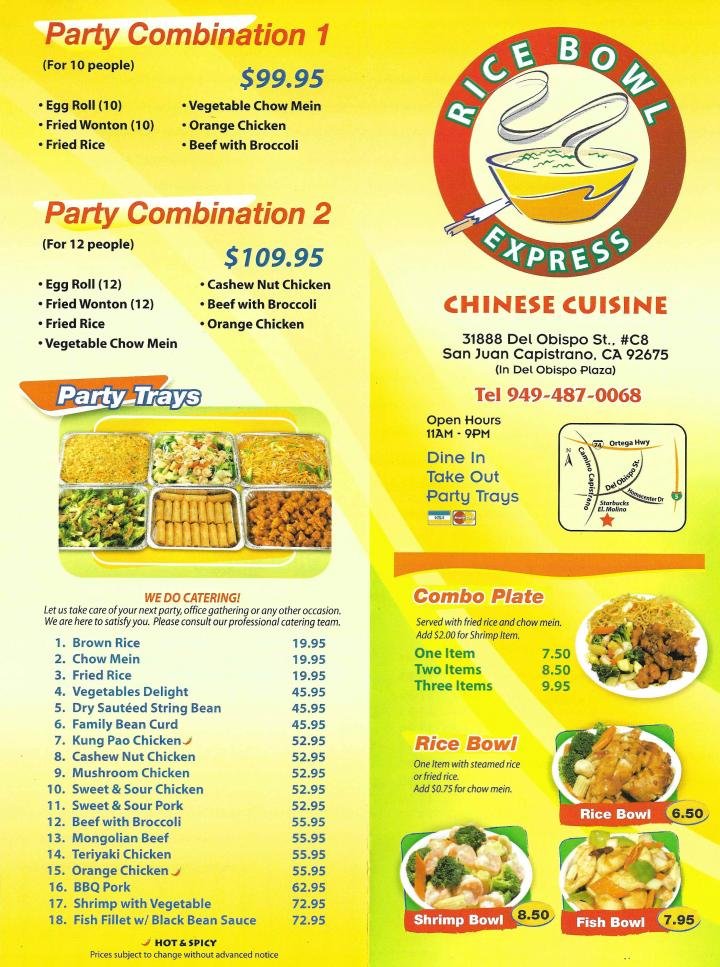 Menu page 1