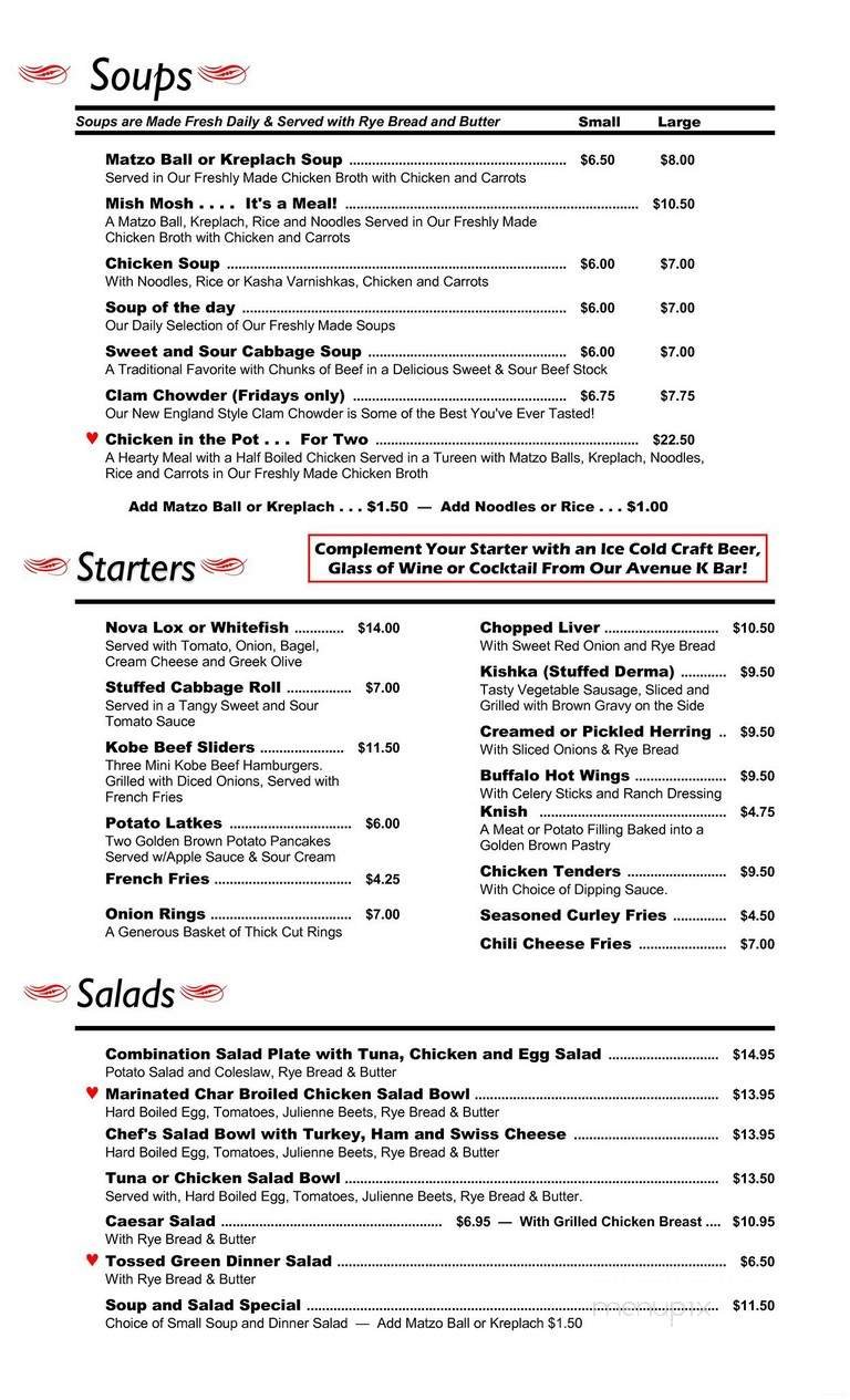 Menu page 1