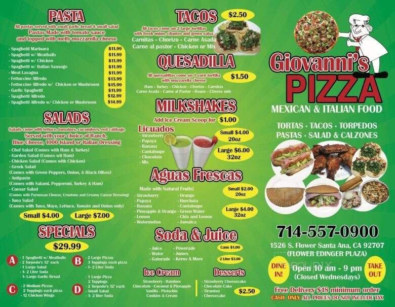 Menu page 2