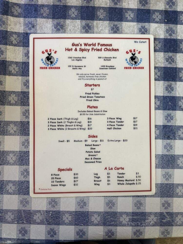 Menu page 1