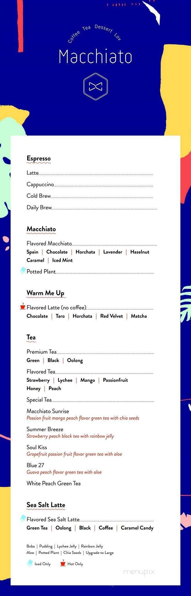 Menu page 1