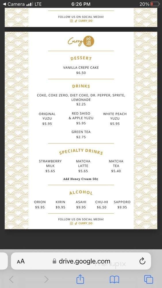Menu page 2
