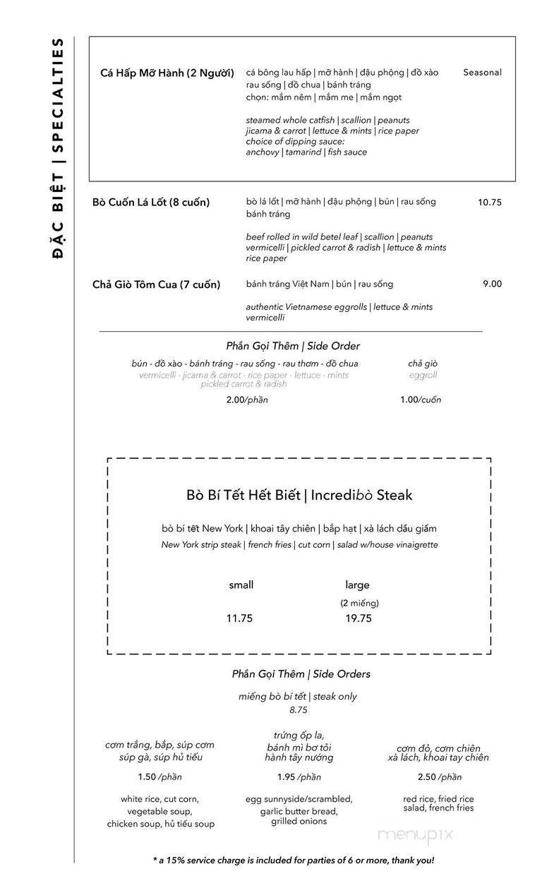Menu page 2