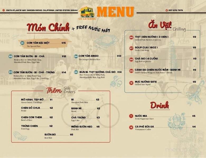 Menu page 1