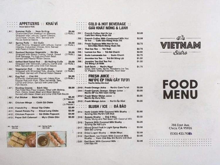 Menu page 1