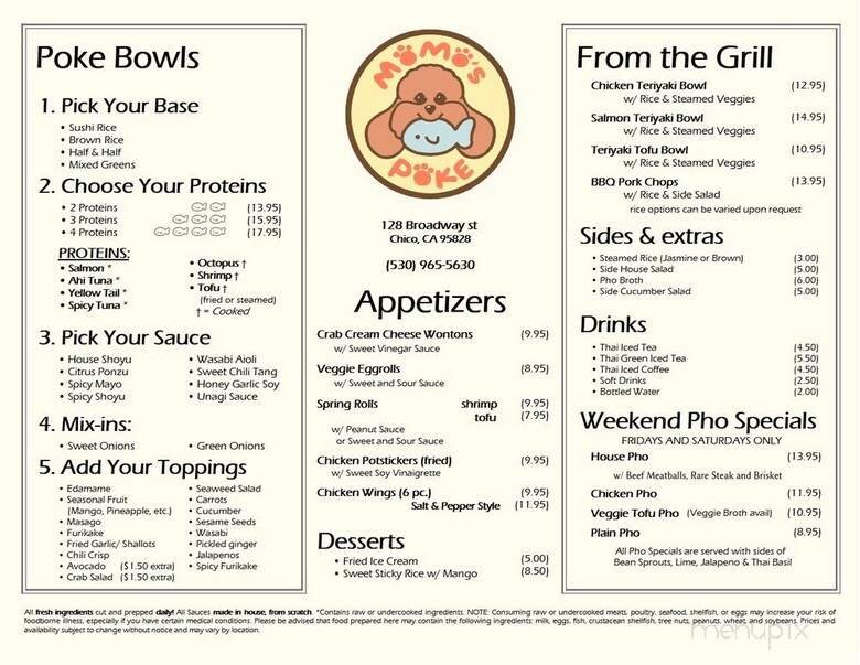 Menu page 1