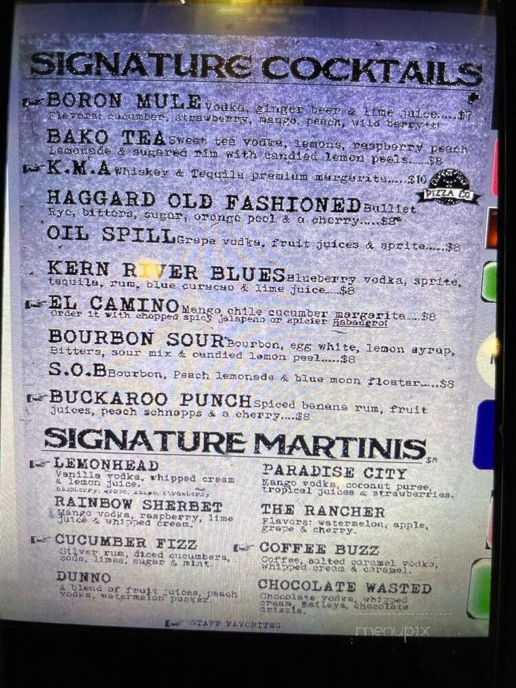 Menu page 1
