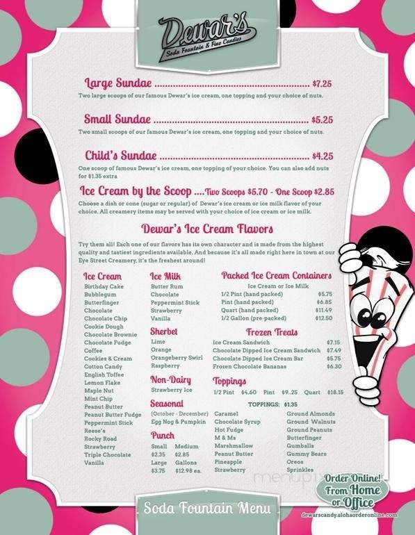 Menu page 1