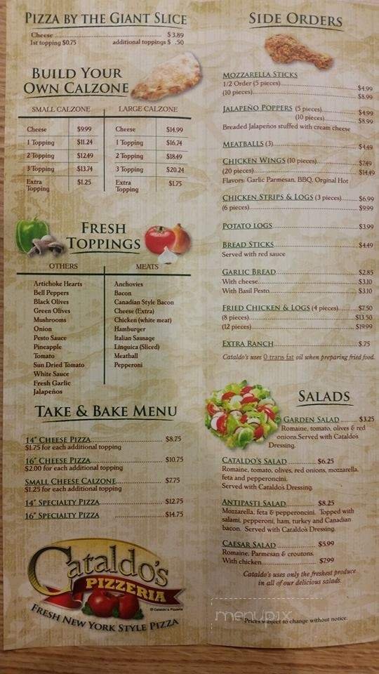 Menu page 1