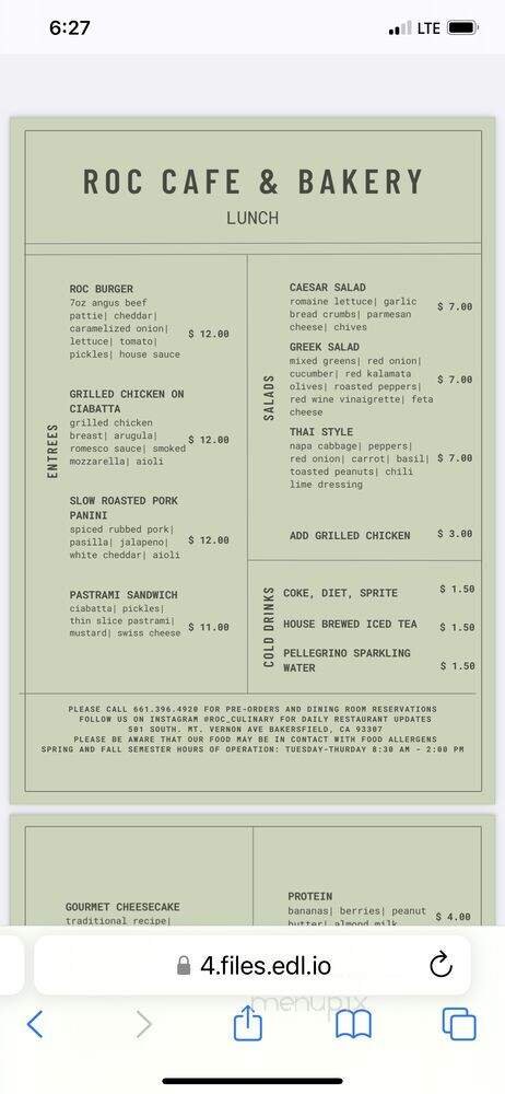 Menu page 2