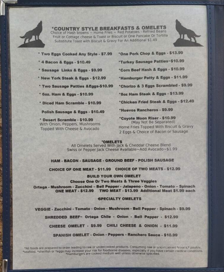 Menu page 1