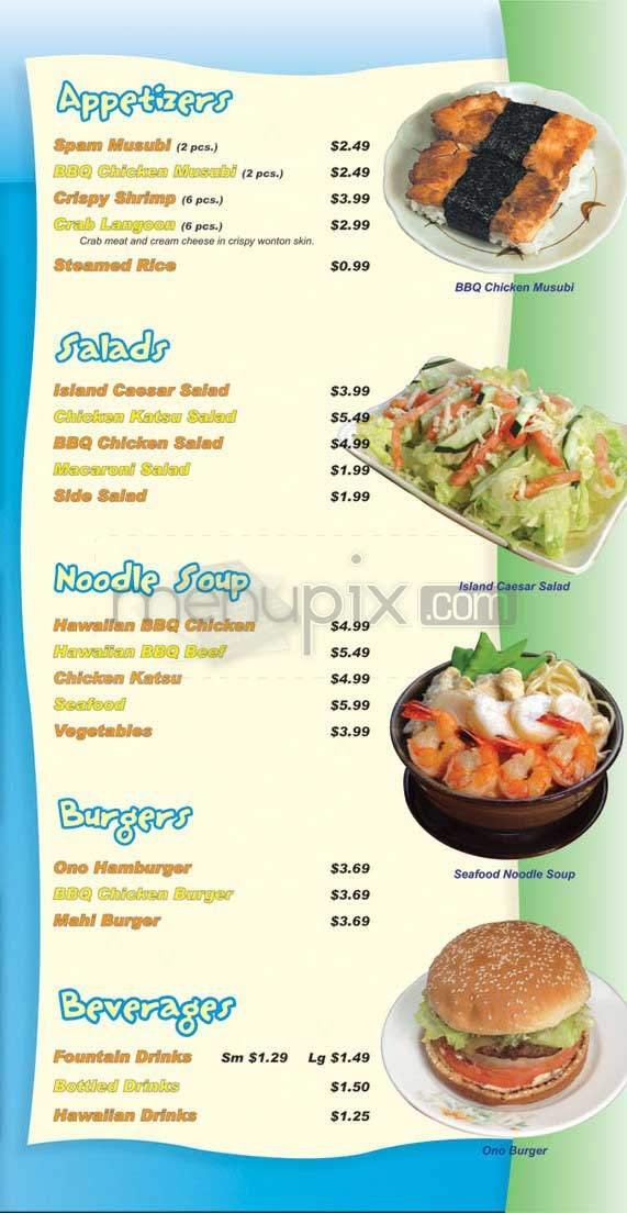Menu page 1