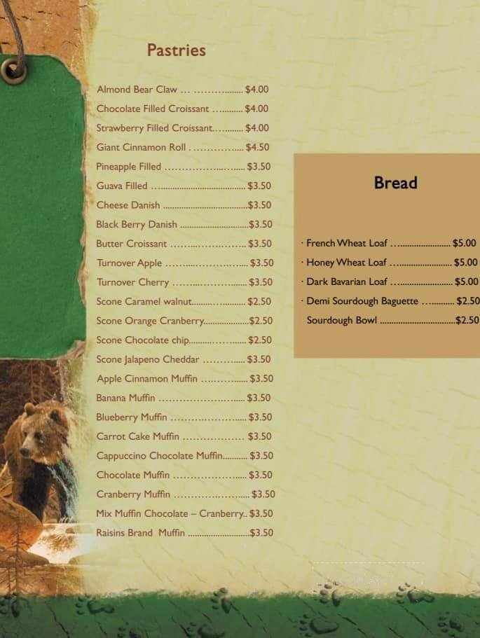 Menu page 1