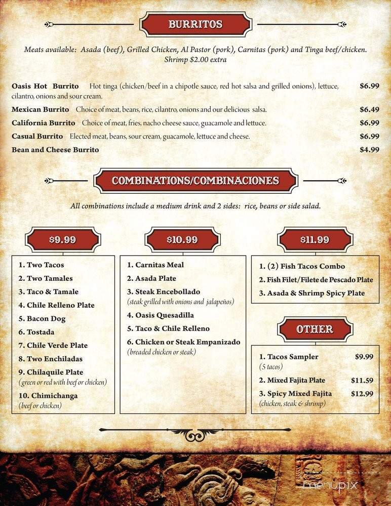 Menu page 1