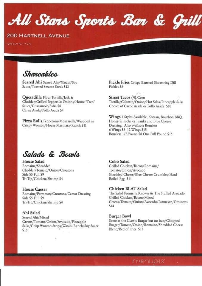 Menu page 1