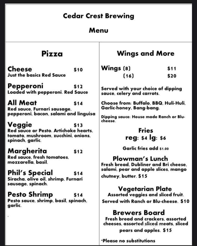 Menu page 2