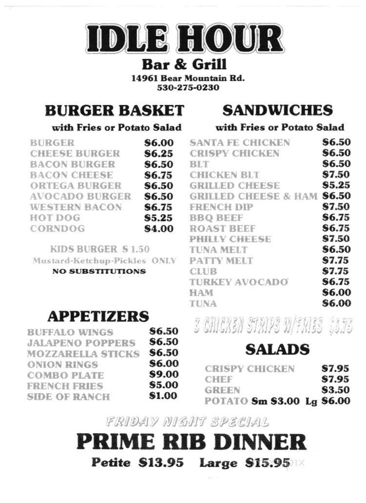 Menu page 1