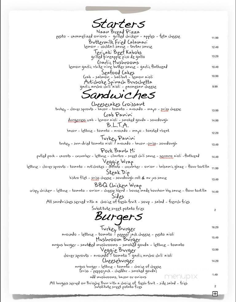 Menu page 1