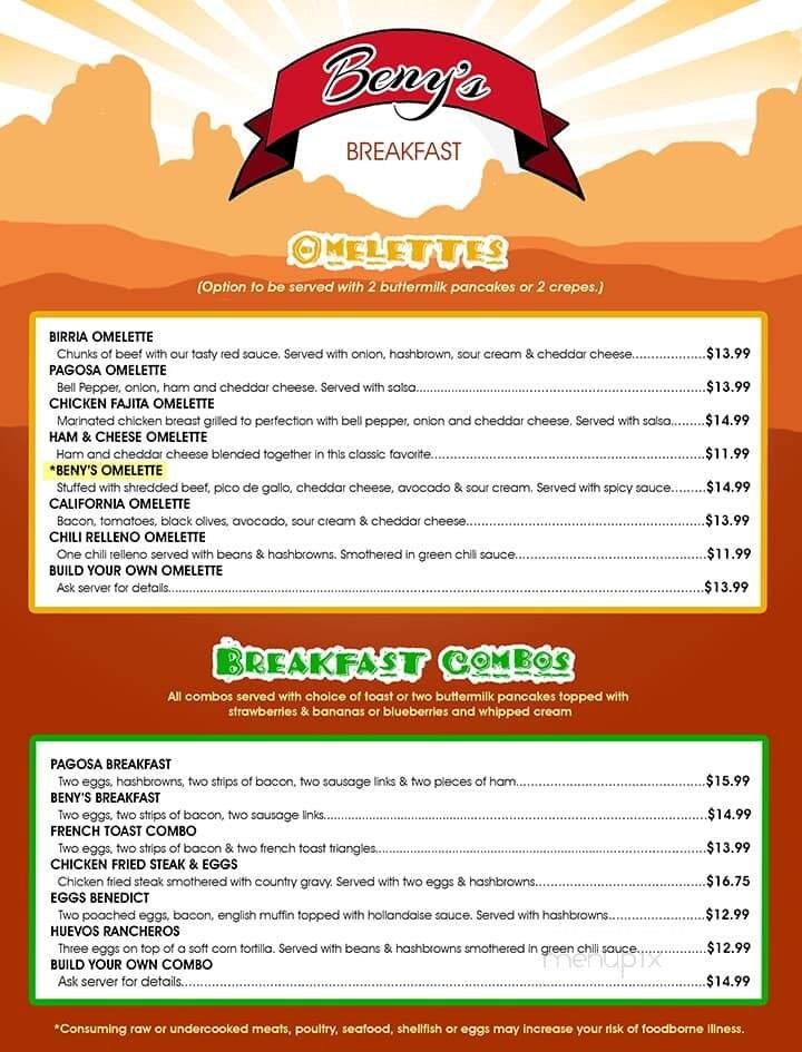 Menu page 1