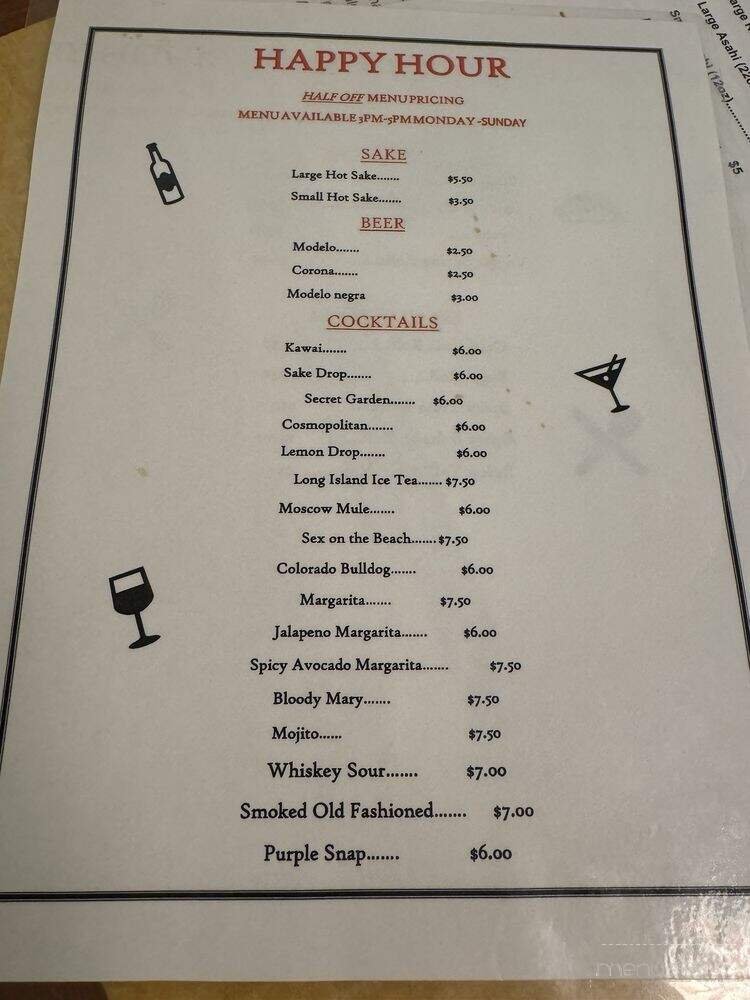 Menu page 2