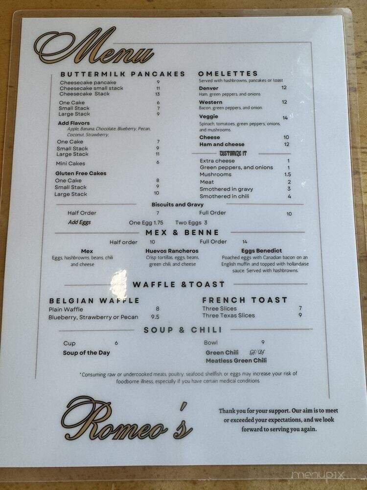 Menu page 2