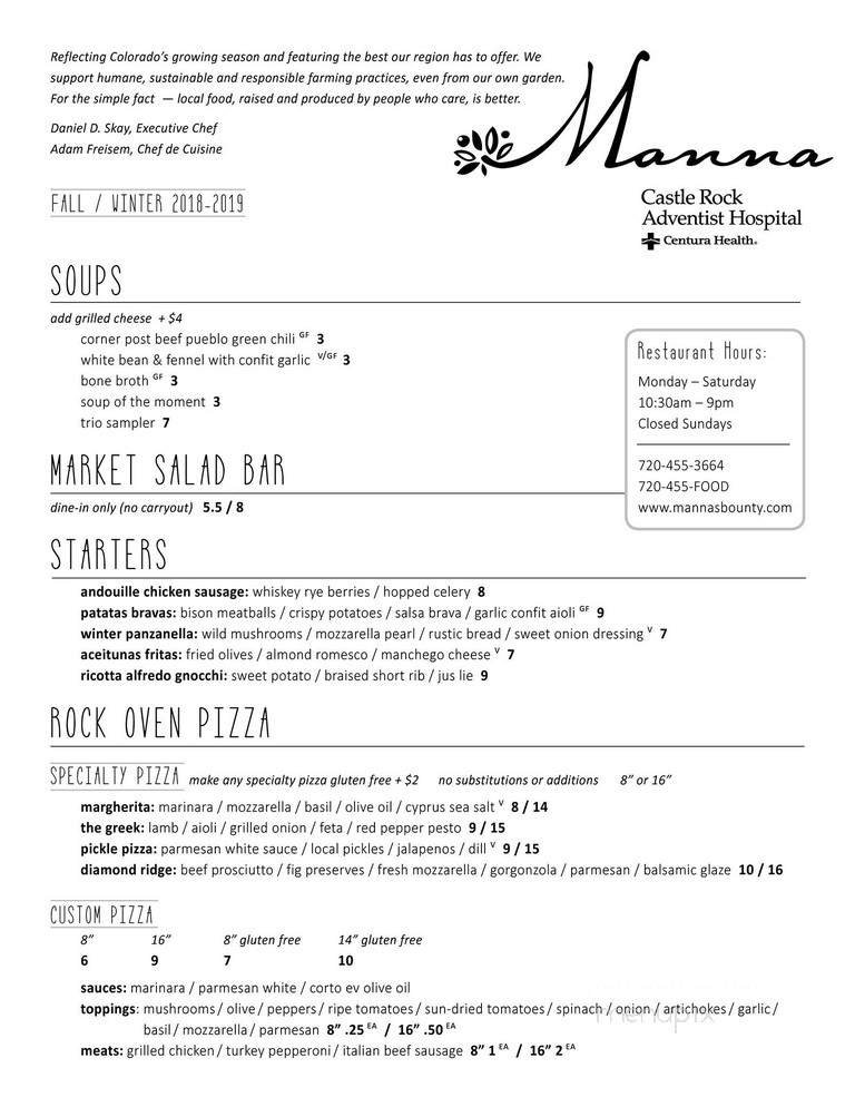 Menu page 1