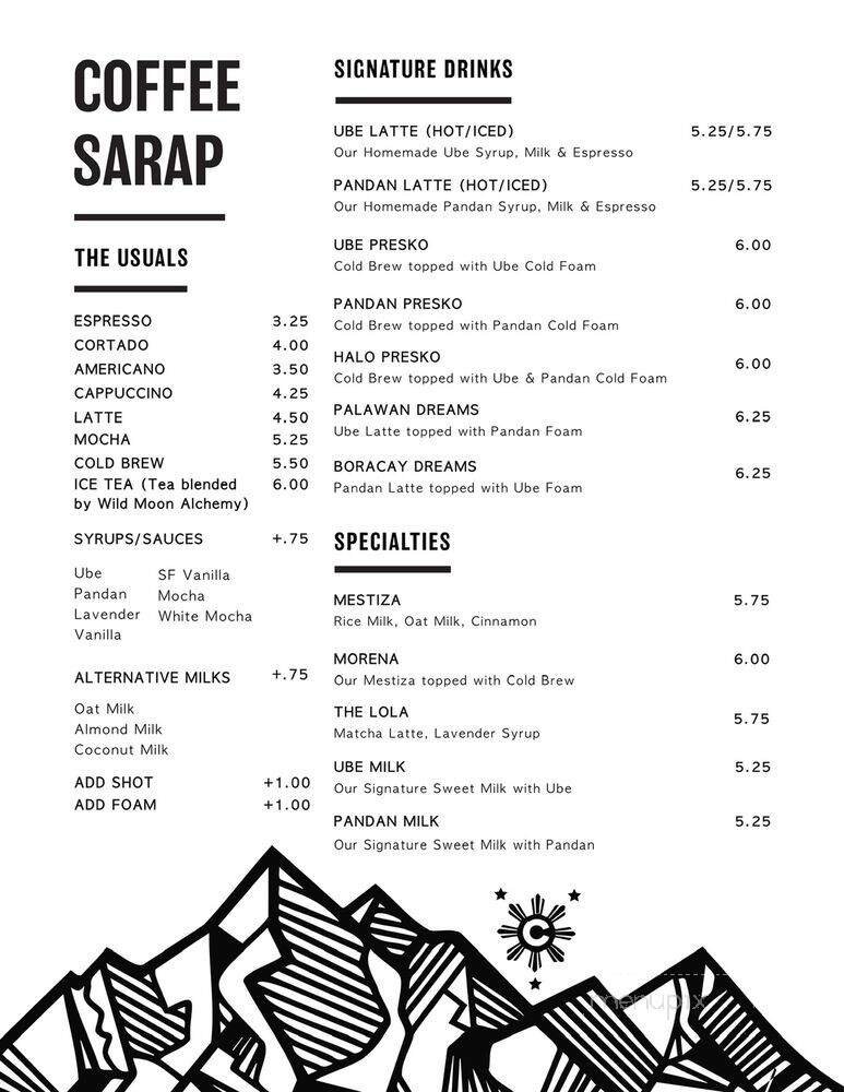 Menu page 1