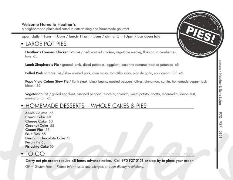Menu page 2