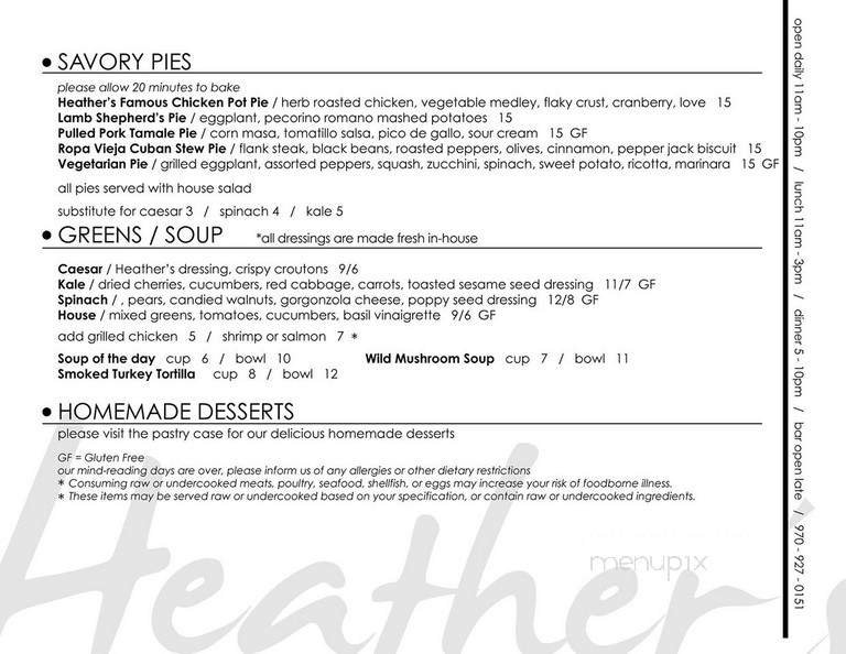Menu page 4