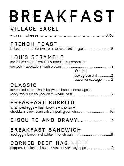 Menu page 1